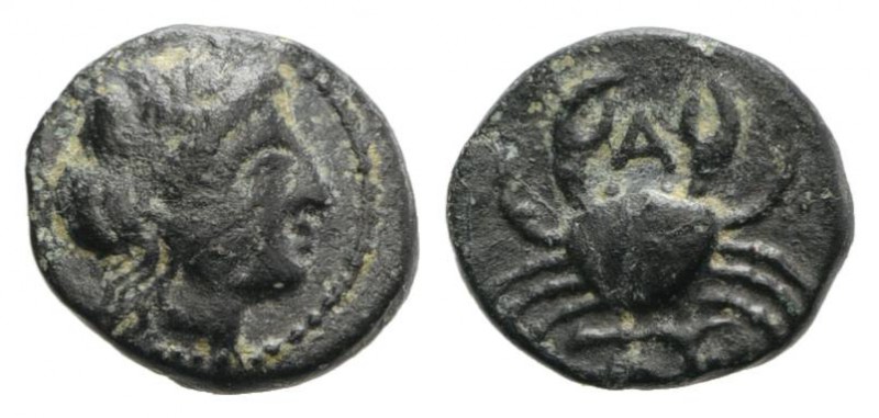 Mysia, Priapos, 1st century BC. Æ (10.5mm, 1.19g, 12h). Laureate head of Apollo ...