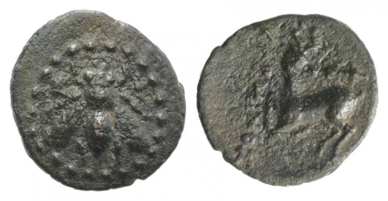 Ionia, Ephesos, c. 200 BC. Æ (10mm, 0.70g, 12h). Charminos, magistrate. Bee. R/ ...