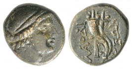 Phrygia, Laodikeia, c. 133/88-67 BC. Æ (17mm, 6.65g, 12h). Diademed female head r. R/ Double cornucopia. SNG München 344; SNG von Aulock 8410; BMC 32....