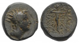 Seleukid Kings, Antiochos IV (175-164 BC). Æ (15mm, 5.78g, 12h). Antioch on the Orontes, c. 173/2-169 BC. Radiate and diademed head of Antiochos IV r....