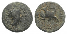 Seleucid Kings, Antiochos IV (175-164 BC). Æ (17mm, 2.98g, 1h). Tyre. Radiate and diademed head r. R/ Europa seated on bull l., billowing veil behind....