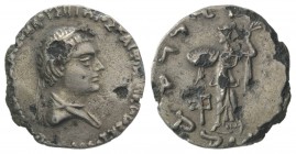 Baktria, Indo-Greek Kingdom. Apollodotos II (c. 80-65 BC). Fourrèe Tetradrachm (25mm, 7.45g, 12h). Diademed and draped bust r. R/ Athena Alkidemos l.;...