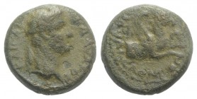 Uncertain, time of Augustus-Tiberius(?). Æ (14.5mm, 4.19g, 12h). Laureate head r. R/ Forepart of Pegasos r. Green patina, Good Fine