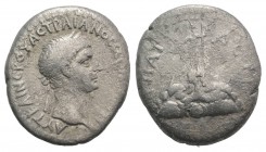 Trajan (98-117). Cappadocia, Caesaraea-Eusebia. AR Didrachm (21mm, 6.06g, 12h), AD 89/9. Laureate head r. R/ Mt. Argaeus surmounted by Helios standing...