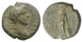 Antoninus Pius (138-161). Cappadocia, Tyana. Æ (18mm, 7.15g, 12h). Laureate head r. R/ Athena standing l., holding Nike and shield set on ground. Cf. ...