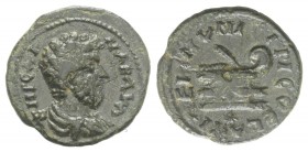 Marcus Aurelius (161-180). Thrace, Coela. Æ (19mm, 3.78g, 6h). Bare-headed, draped and cuirassed bust r. R/ Prow r.; above, star and corn-ear. RPC IV ...