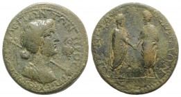Marcus Aurelius and Lucius Verus (161-169). Cilicia, Hierapolis-Castabala. Æ (30mm, 14.61g, 12h). Marcus Aurelius and Lucius Verus standing facing one...