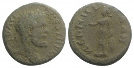 Septimius Severus (193-211). Lydia, Silandus. Æ (23mm, 7.55g, 12h). Laureate head r. R/ CVΛANΔEΩN, Athena standing l., holding owl and shield set on g...