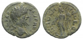 Septimius Severus (193-211). Pisidia, Antioch. Æ (23mm, 6.00g, 12h). Laureate head r. R/ Tyche standing l. holding branch and cornucopia. SNG BnF 1108...