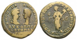Macrinus and Diadumenian (217-218). Moesia Inferior, Marcianopolis. Æ Pentassarion (28mm, 15.93g, 6h). Confronted busts of Macrinus r., laureate, and ...