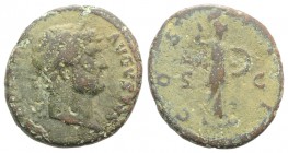 Hadrian (117-138). Æ As (27mm, 11.01g, 6h). Rome, c. 124-8. Laureate bust r., slight drapery. R/ Minerva advancing r., holding javelin and shield. Cf....