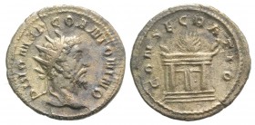 Divus Marcus Aurelius (died AD 180). AR Antoninianus (23mm, 3.84g, 12h). Rome, restored by Trajan Decius, 250-1. Radiate head of Divus Marcus Aurelius...