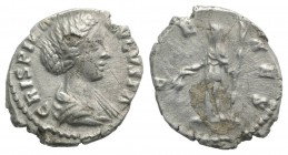 Crispina (Augusta, 178-182). AR Denarius (18mm, 2.71g, 12h). Rome, 178-182. Draped bust r. R/ Ceres standing l., holding grain ears and torch. RIC III...