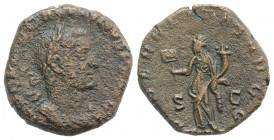 Trebonianus Gallus (251-253). Æ Sestertius (26mm, 14.29g, 12h). Rome, 251-2. Laureate, draped and cuirassed bust r., seen from behind. R/ Liberalitas ...