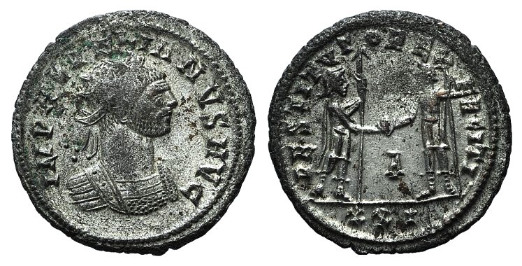 Aurelian (270-275). Radiate (22mm, 3.55g, 12h). Cyzicus, AD 275. Radiate and cui...