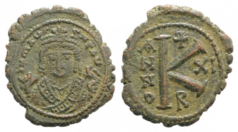 Maurice Tiberius (582-602). Æ 20 Nummi (25mm, 5.24g, 6h). Theoupolis (Antioch), ...