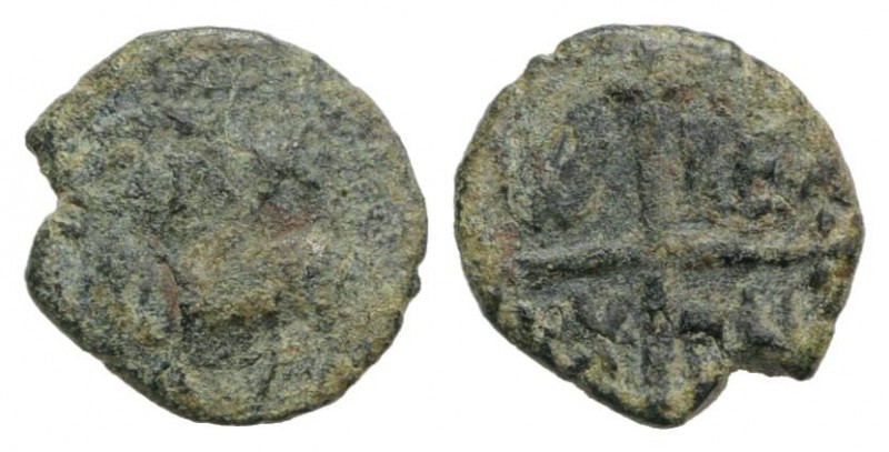 Italy, Salerno. Guglielmo I (1154-1166). Æ Follaro Fraction (12mm, 1.34g, 10h). ...