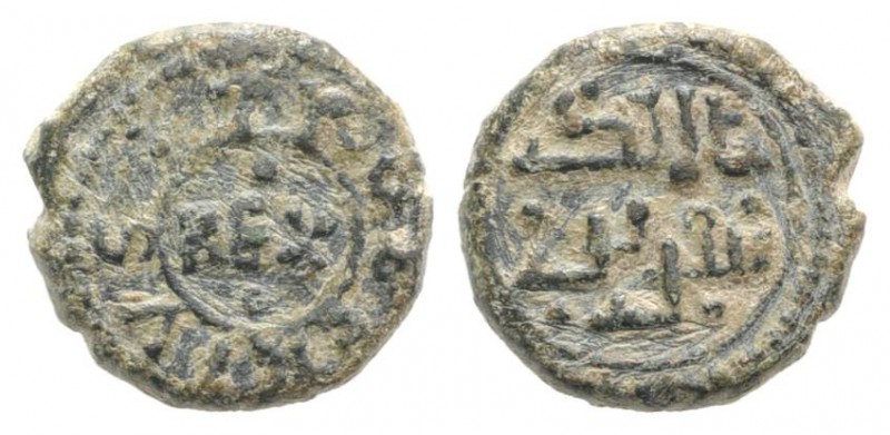 Italy, Sicily, Messina. Tancredi and Ruggero (1089-1194). Æ Follaro (12mm, 2.27g...