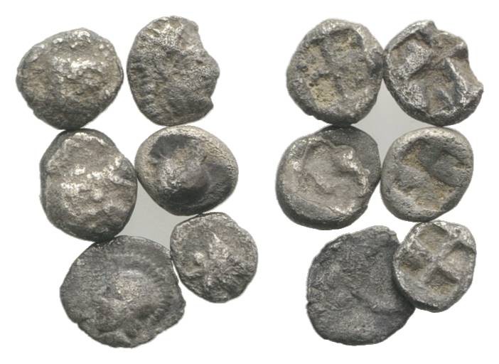 Lot of 6 Greek AR Fractions, to be catalog. Lot sold as is, no return