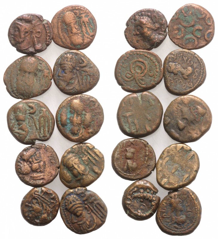 Elymais, lot of 10 Æ Drachms, to be catalog. Lot sold as is, no return