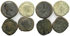 Lot of 4 Roman Imperial Æ Sestertii, to be catalog. Lot sold as is, no return