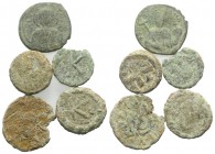 Lot of 5 Byzantine coins and PB Tesserae, to be catalog. Lot sold as is, no return