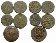 Lot of 5 Byzantine Æ coins, to be catalog. Lot sold as is, no return