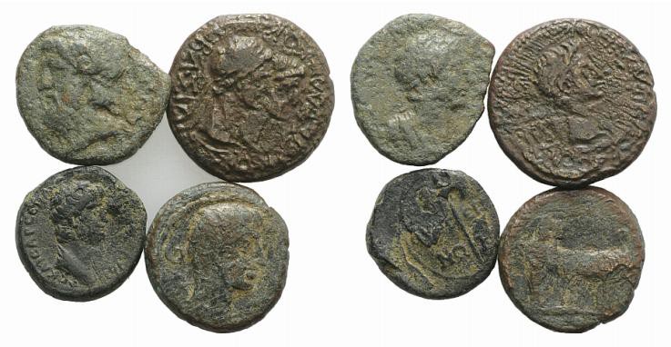 Lot of 4 Æ Roman Provincial coins. Lot sold as is, no return