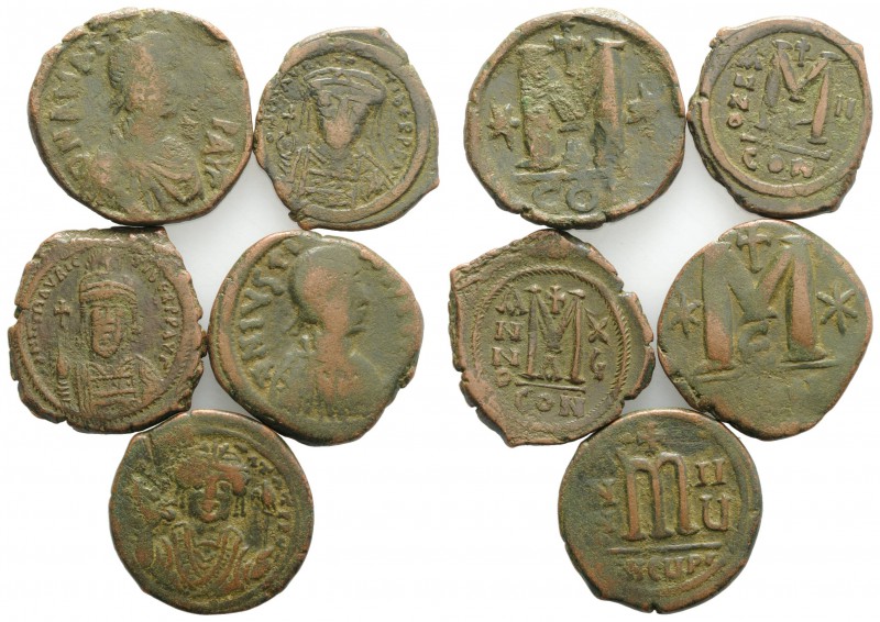 Lot of 5 Byzantine Æ coins, to be catalog. Lot sold as is, no return