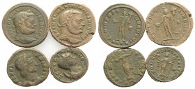 Lot of 4 Æ Roman Imperial coins. Lot sold as is, no return
