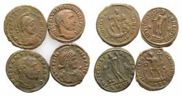 Lot of 4 Æ Roman Imperial coins. Lot sold as is, no return