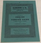 Glendining & Co. Catalogue of English and Foreign Coins in Gold Silver & Copper also A Collection of Tokens 5 September 1984. Brossura ed. pp. 38 tav....