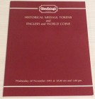 Glendining's Catalogue of Historical Medals, Tokens and English and World Coins. 20 November 1991. Brossura ed. pp. 63 tav. VIII, List of Price Realis...