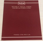 Glendining's Catalogue of Historical Medals, Tokens and English and World Coins. 13 May 1992. Brossura ed. pp. 35 tav. XII, List of Price Realised. Bu...