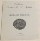 Kampmann M.M. Collection E.P. Nicolas. Monnaies Romaines, Argent et Bronze. 9-10 March 1982. Brossura ed. Lotti 1090, tavv. 23, lista prezzi di stima....