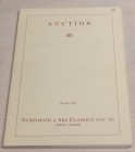 Nac – Numismatica Ars Classica. Auction no. 40. Greek, Roman and Byzantine Coins. Zurich, 16 May 2007. Brossura ed., pp. 205. Note a penna. Listino pr...