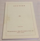 Nac – Numismatica Ars Classica. Auction no. 51. Greek, Roman and Byzantine Coins. Zurich, 5 March 2009. Brossura ed., pp. 286. Ottimo stato