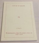 Nac – Numismatica Ars Classica. Auction no. 72. Greek, Roman and Byzantine Coins. Zurich, 16-17 May 2013. Brossura ed., pp. 326. Ottimo stato