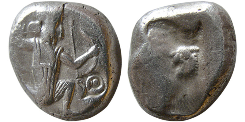 ACHAEMENID EMPIRE. temp. Artaxerxes II to Artaxerxes III (Circa 375-340 BC). AR ...