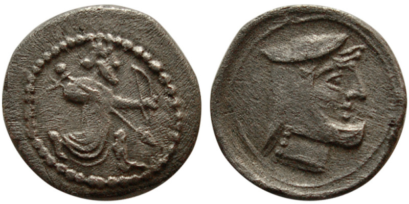 CILICIA, Mazaios. 361-334 BC. AR Obol (0.49 gm; 10 mm). Obv.: Persian Great King...