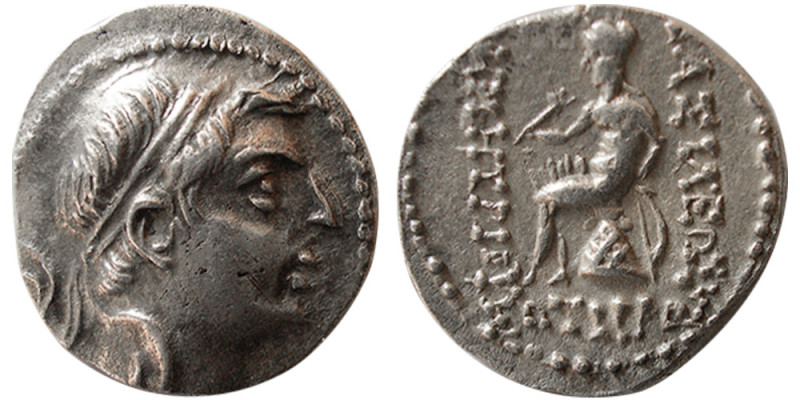 SELEUKID KINGDOM, Demetrios I Soter. 162-150 B.C. AR drachm (3.97 gm; 16 mm). Ek...