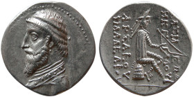 KINGS of PARTHIA. Artabanus III. 126-122 BC. Silver Drachm. Rare.
