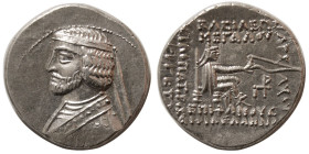 KING of PARTHIA, Phraates III. 70/69-58/57 BC. AR Drachm. Rare.