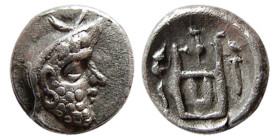 KINGS of PERSIS. Darios I. 2nd century BC. AR Obol. Rare.