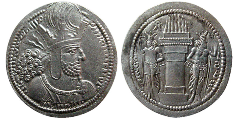 SASANIAN KINGS. Shapur I. AD 241-272. AR Drachm (4.14 gm; 26 mm). Mint I (“Ctesi...