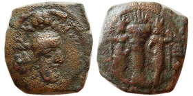 SASANIAN KINGS. Shapur I, (AD 240-272). Æ Unit. Extremely Rare.