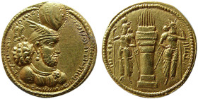 SASANIAN KINGS. Varhran (Bahram) II. AD 276-293. Gold Dinar.