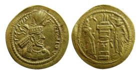 SASANIAN KINGS. Narseh. AD. 293-303. Gold 1/6 Dinar. RRR.
