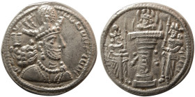 SASANIAN KINGS. Shapur II. 309-379 AD. AR Drachm.