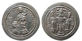 SASANIAN KINGS. Yazdgird I 399-420 AD. AR Drachm.